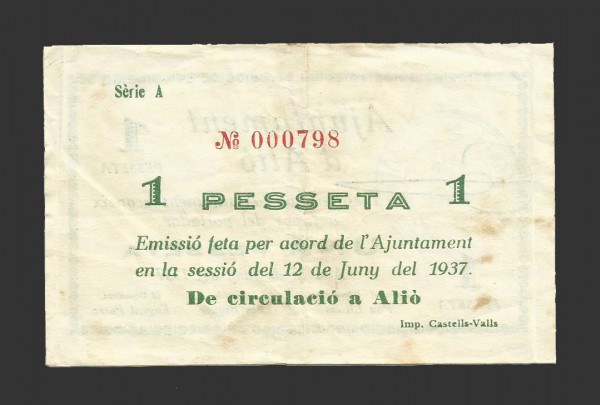 Numismàtica Local d'Alió