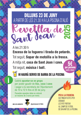 🎉 REVETLLA DE SANT JOAN A ALIÓ 🔥